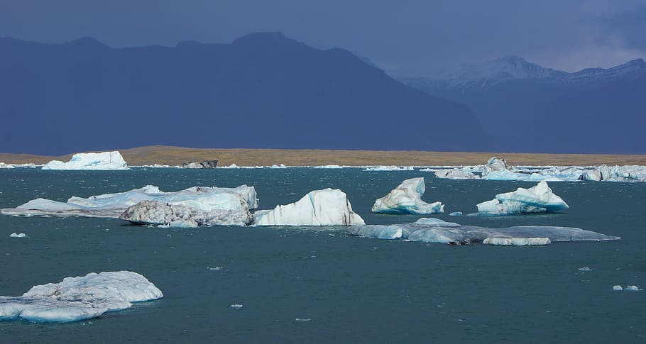 iceland, fjallsarlon, the glacial lagoon, iceberg lagoon, iceberg, lagoon, landscape, cold temperature, ice, glacier
