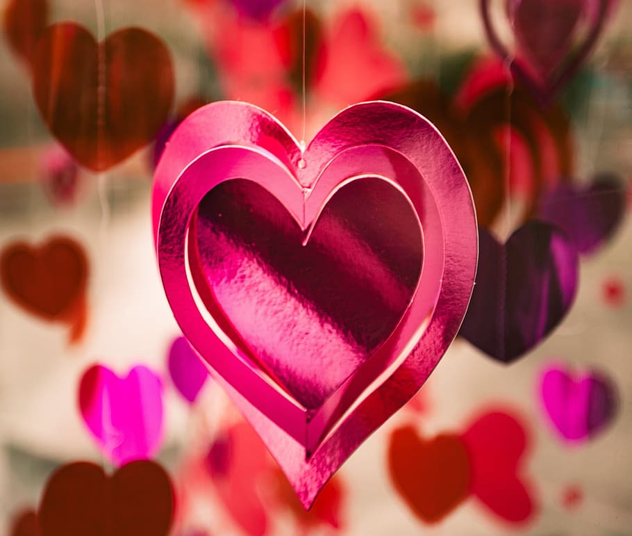 heart, love, art, design, string, red, heart shape, positive emotion, emotion, valentine's day - holiday