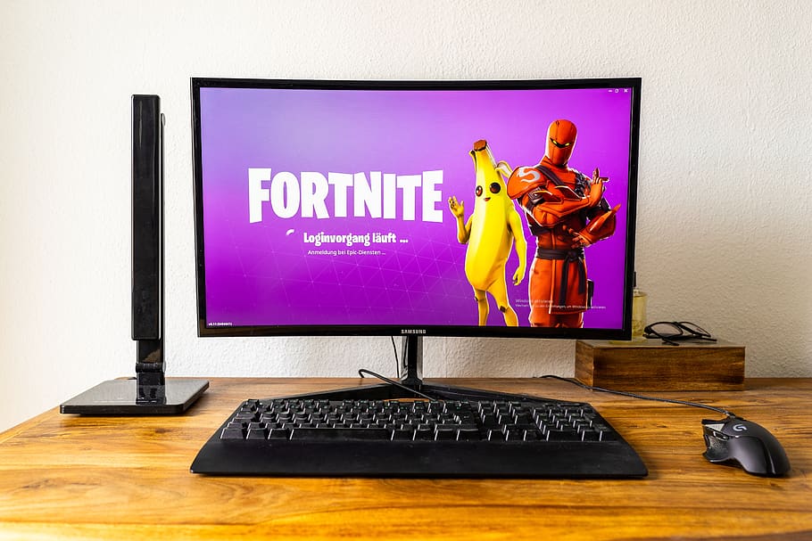 fortnite, workplace, video game, pc, computer game, pc game, play, gamer, hobby, nintendo