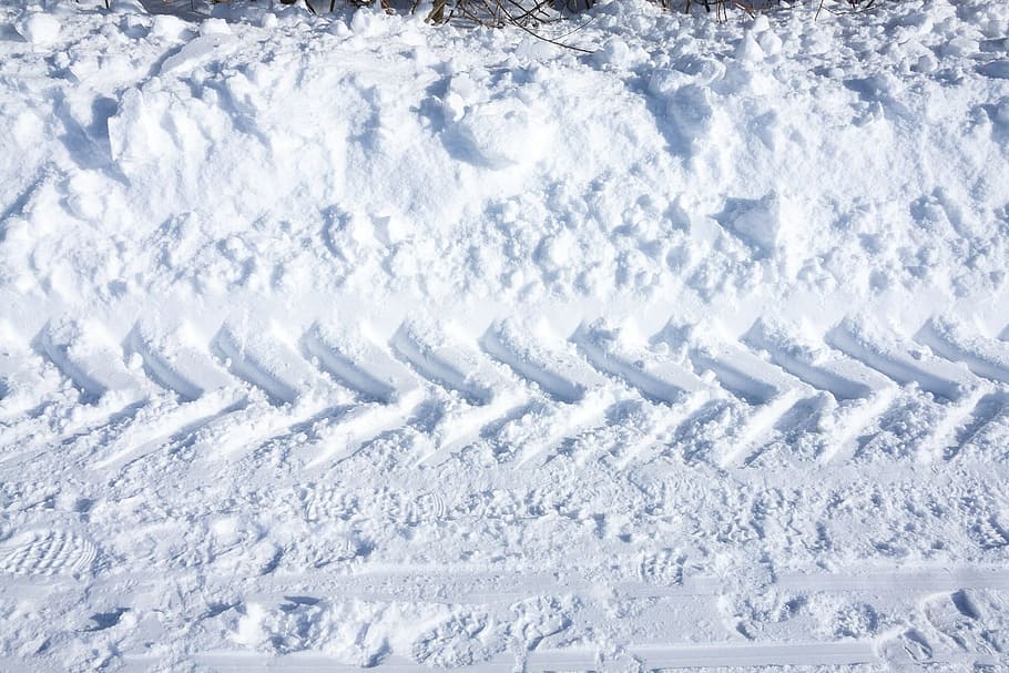 snow, tire, tracks, frozen, white, nature, cold, winter, trace, cold temperature