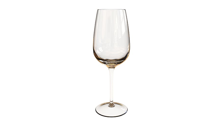 copo de vinho, copo, vidro, brilhar, transparente, fundo branco, tiro do estúdio, refresco, bebida, comida e bebida