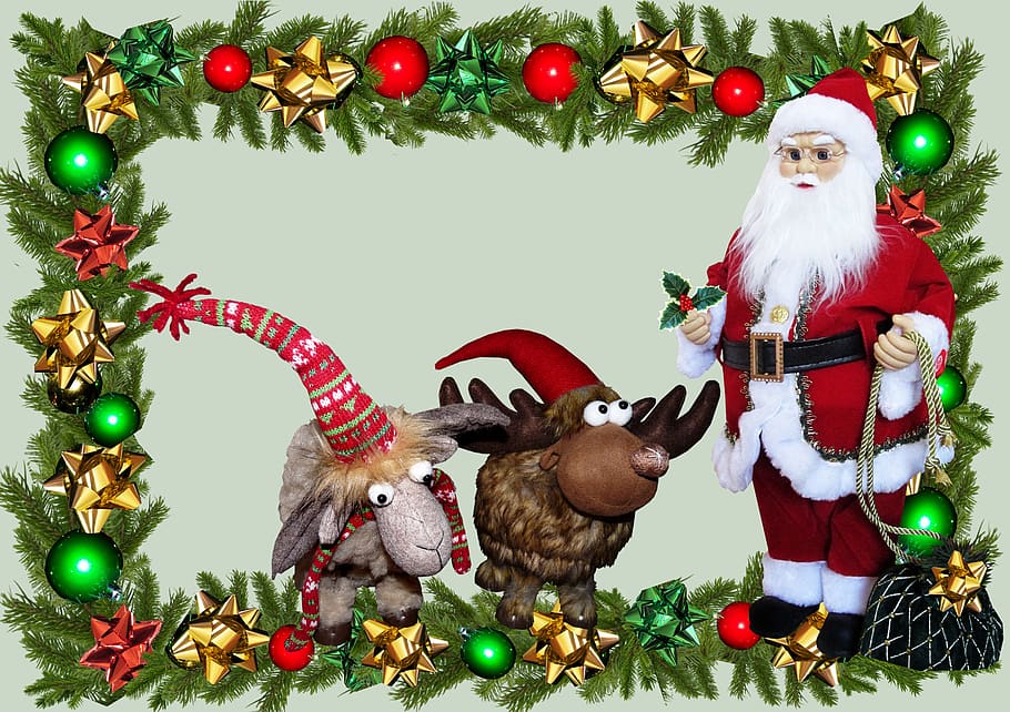 christmas, santa, reindeer, decoration, greeting, celebration, holiday, christmas decoration, representation, holiday - event