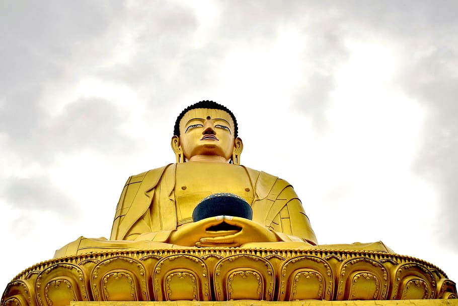 buddha, statue, swayambhunath, stupa, kathmandu, religious, religion, buddhism, worship, traditional
