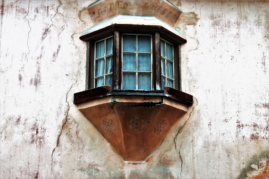 antique, plaster, architecture, old, window, house, no one, lake dusia, building, appearance