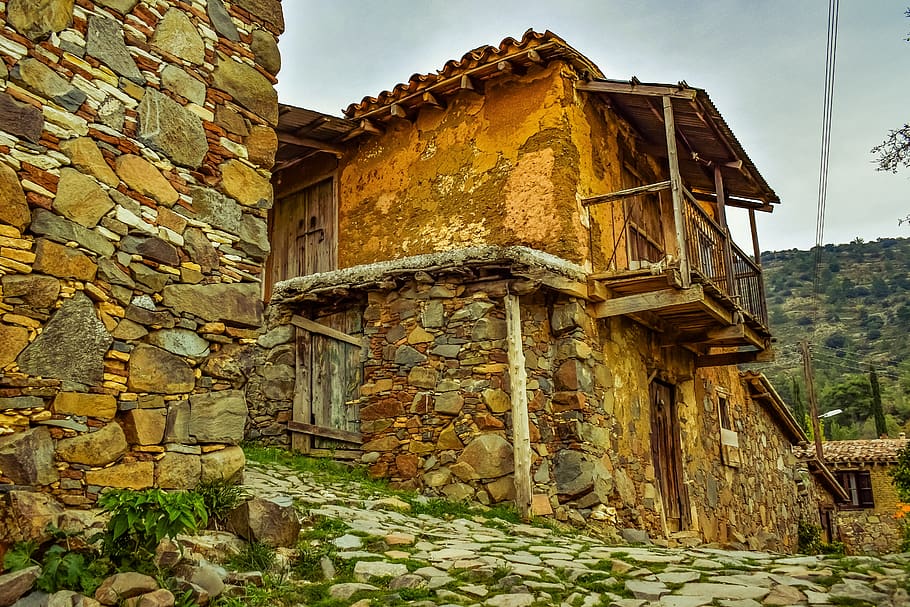 cyprus, fikardou, village, medieval, world heritage, house, old, architecture, traditional, troodos