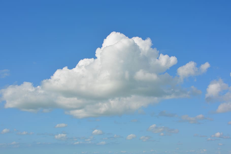 blue sky, white cloud, cumulus, cirrus, nature, cloud, clouds, color, cloud formed, multitude of droplets water