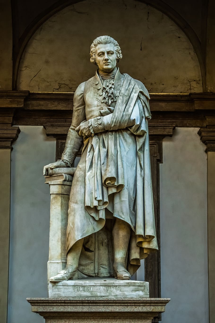 pietro verri, economist, historian, philosopher, writer, italian, statue, sculpture, architecture, monument