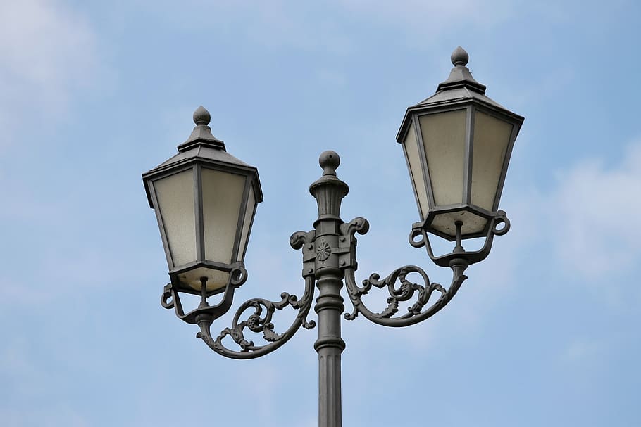 lantern, street lamp, lighting, historic street lighting, lamp, light, nostalgia, sky, street lighting, metal
