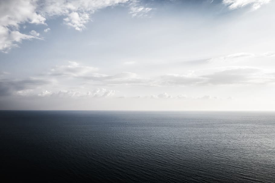 mar, marinha, calma, nuvem, horizonte, ao ar livre, cenários, superfície da água, agua, superfície