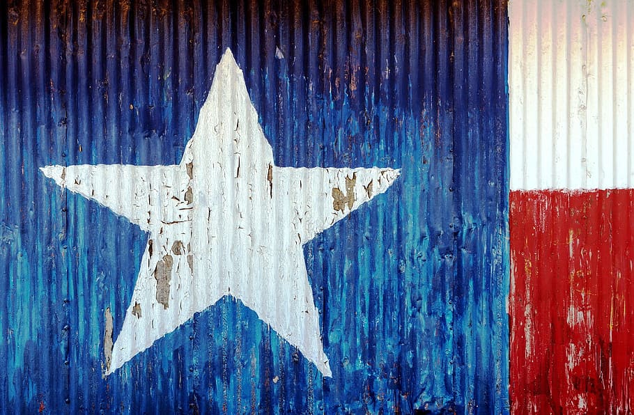 USA, star, texas, metal, paint, painting, texture, american, colors, red