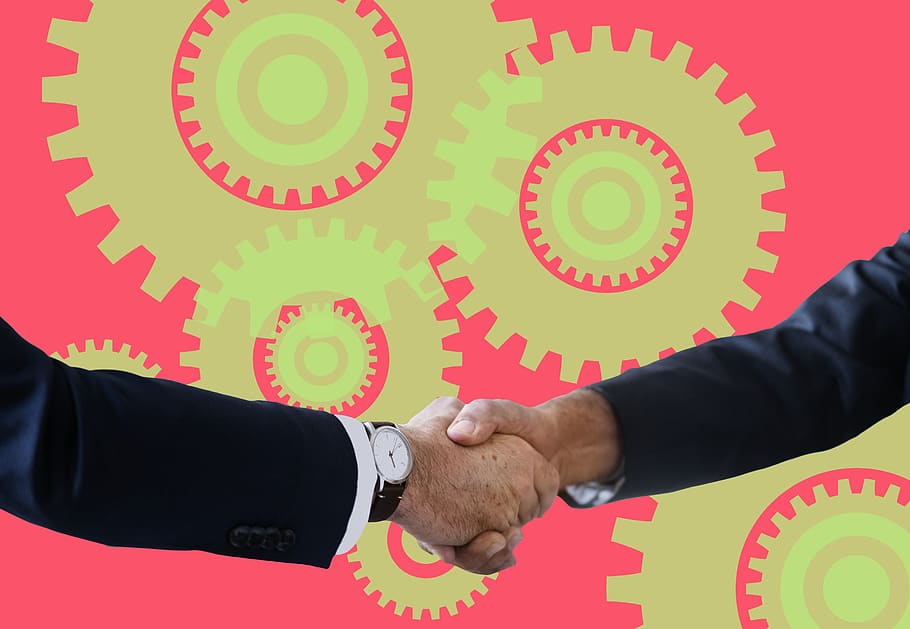 shaking hands, handshake, hands, gear, work, hand giving, negotiation, finger, businessmen, cooperation