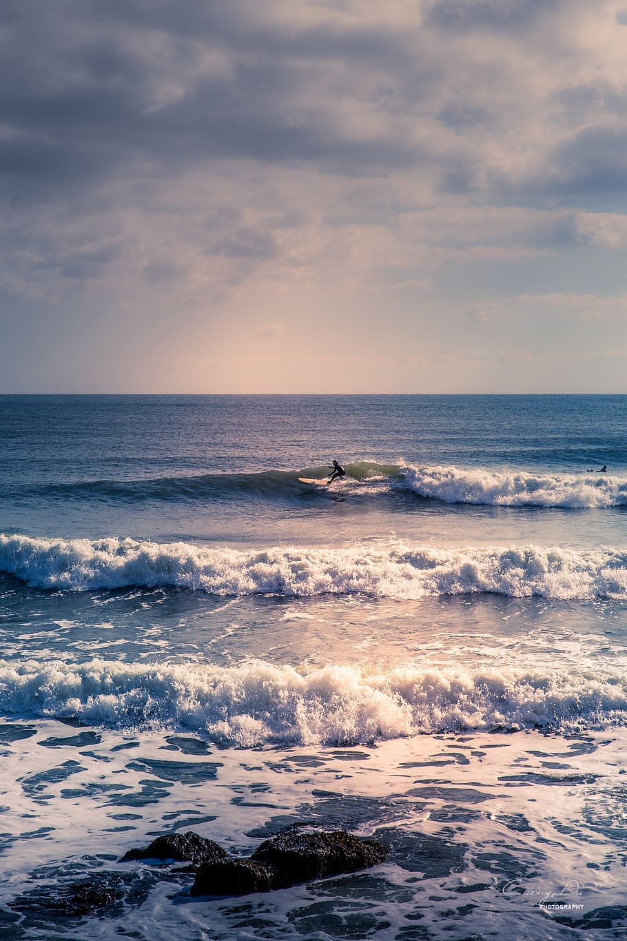 surf, rhode island, oceano, olas, mar, horizonte sobre el agua, horizonte, cielo, agua, pintorescos - naturaleza