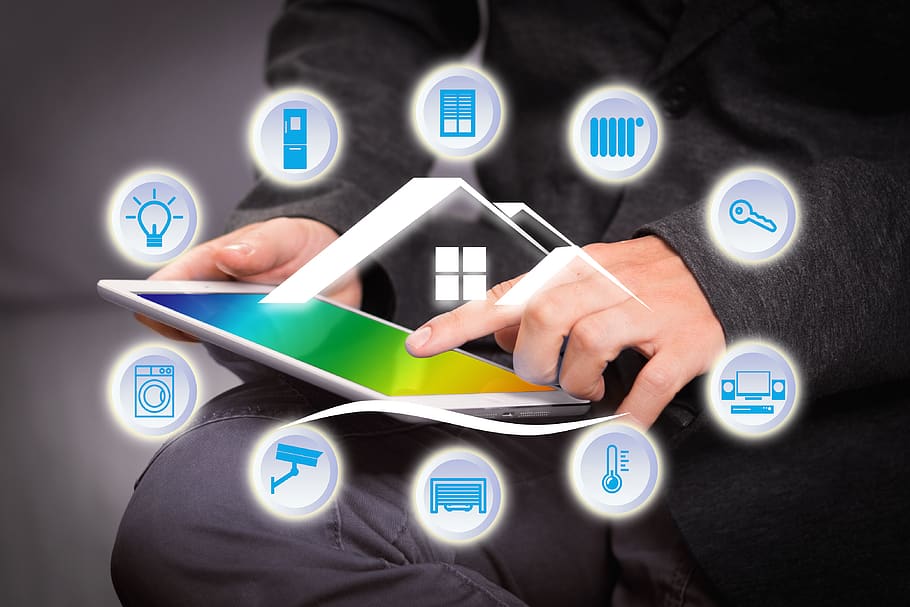 smart home, house, technology, multimedia, tablet, control, smarthome, kitchen, washing machine, house technology