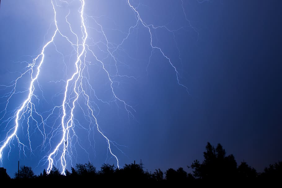 lightning, sky, weather, storm, thunderstorm, night, thunder, dark, rain, power in nature