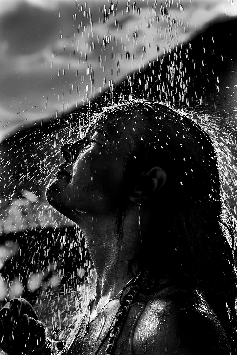 shower, girl, sea, woman, portrait, person, beauty, model, water, wet