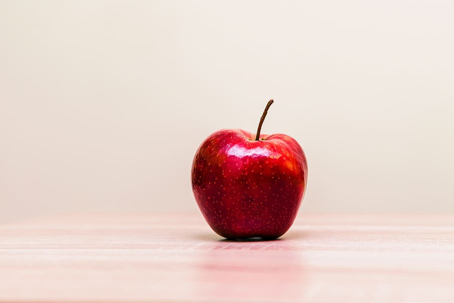 red apple, apple, fruit, minimal, minimalistic, red, simple, simplistic, healthy eating, food