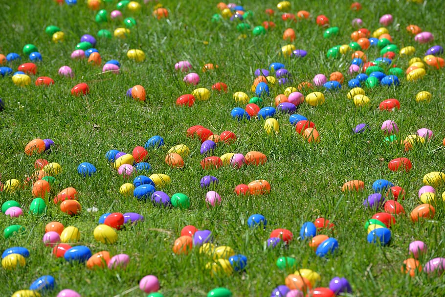 easter eggs, egg drop, helicopter, easter, dropping, spring, decoration, christians, plant, grass