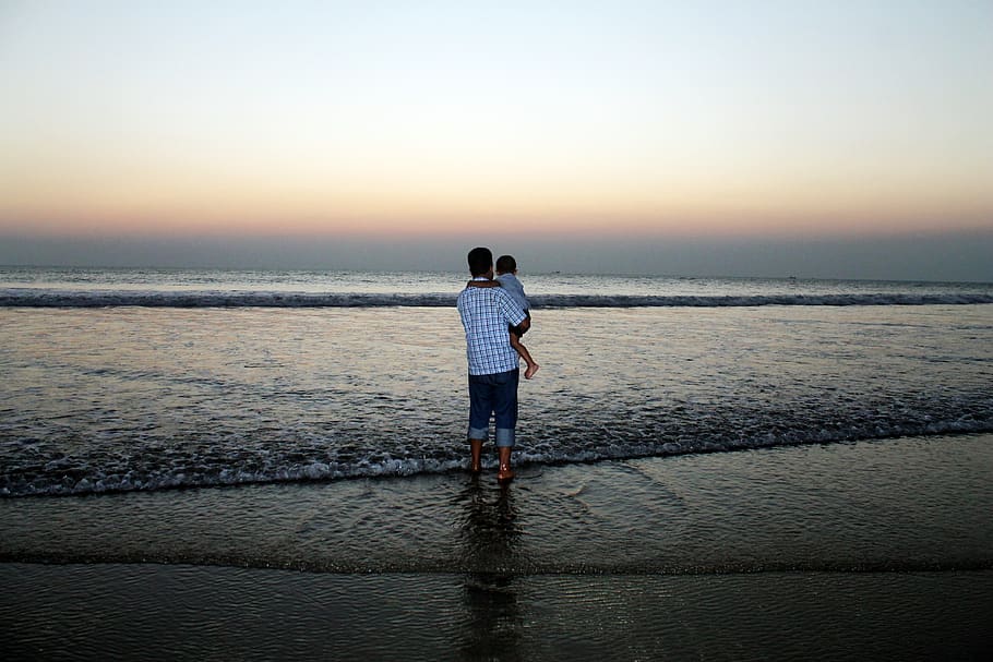 море, песок, Кокс-базар, Бангладеш, небо, солнце, Синий, Бенгальский залив, пляж, вода
