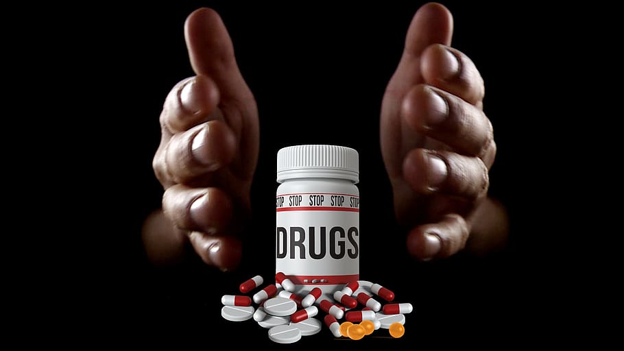 drugs, stop, drug, abuse, drug addiction, dose, pill, human hand, healthcare and medicine, hand