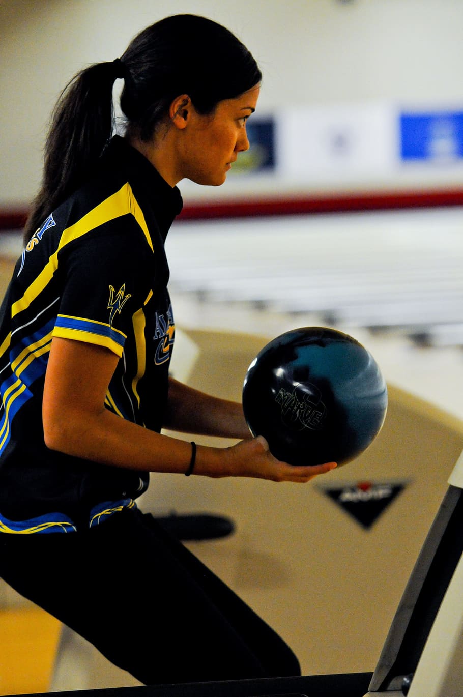 bowling, competition, sport, activity, thrill, alley, human, side view, skill, indoors