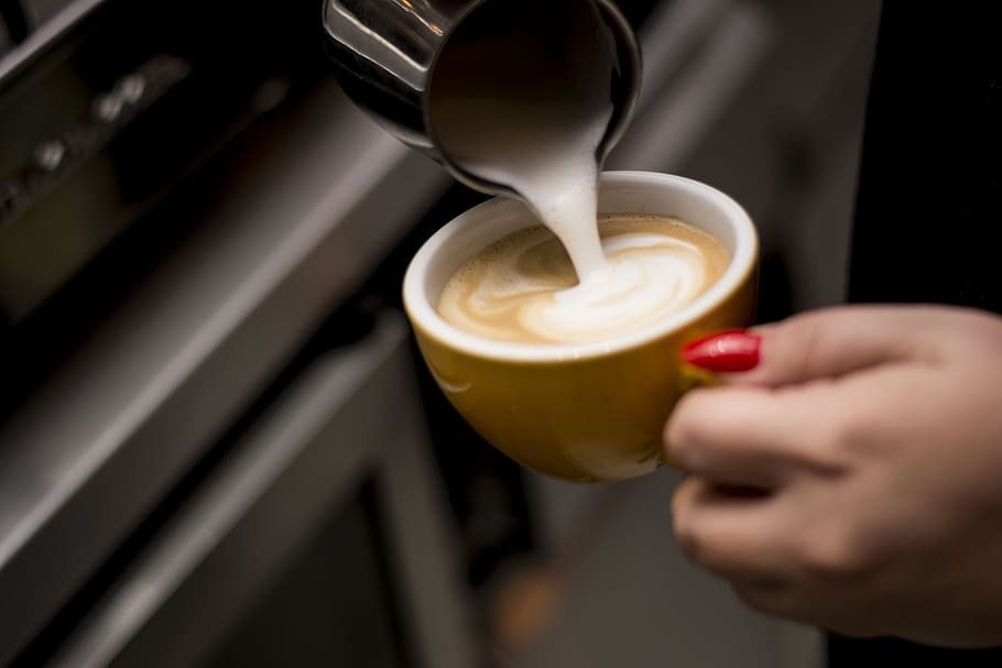 kopi, kedai kopi, segar, kafein, espresso, cappuccino, minuman, restoran, mug, di pagi hari