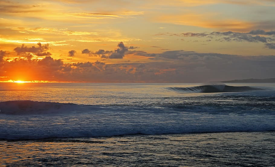 sunset, body of water, widescreen, dawn, mar, beach, sky, water, sea, scenics - nature