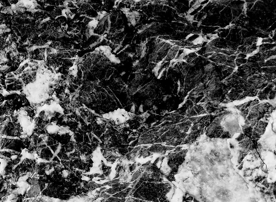 contrastando, preto, branco, rachado, mármore textura da rocha, textura., escuro, resumo, pano de fundo, plano de fundo