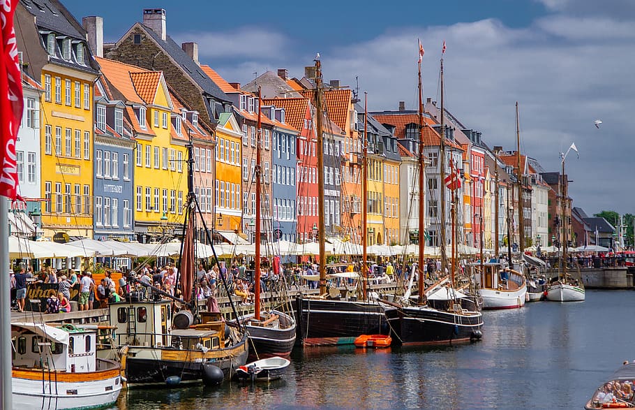 denmark, copenhagen, nyhavn, architecture, scandinavia, tourism, canal, travel, house, water