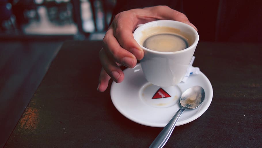 coffee, cup, hand, cafe, spain, break, man, meeting, conversation, cup of coffee
