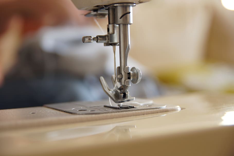 machine, sewing, sew, tailor, seamstress, sewing machine, machinery, industry, selective focus, textile industry