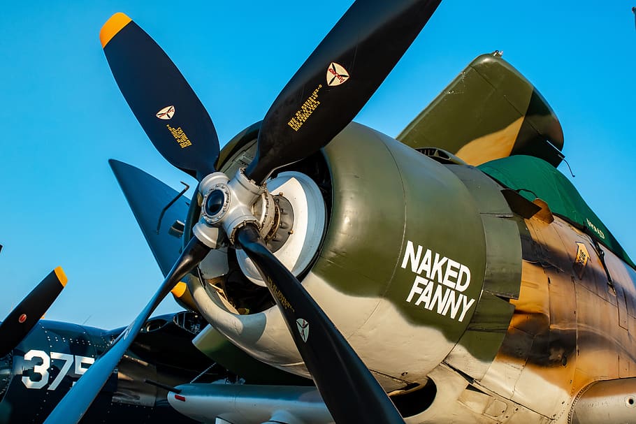 aircraft, military, fly, fighter, airplane, aviation, ww2, vintage, propeller, air vehicle