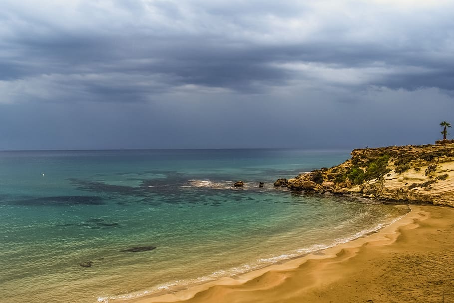 cyprus, kapparis, beach, empty, autumn, end of season, november, sea, landscape, scenery
