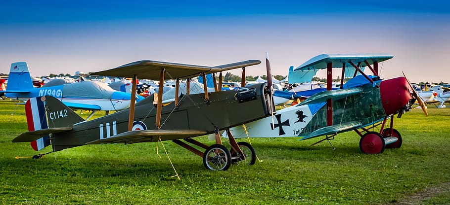 aircraft, ww1, old, vintage, flight, plane, propeller, aviation, bi-plane, aeroplane