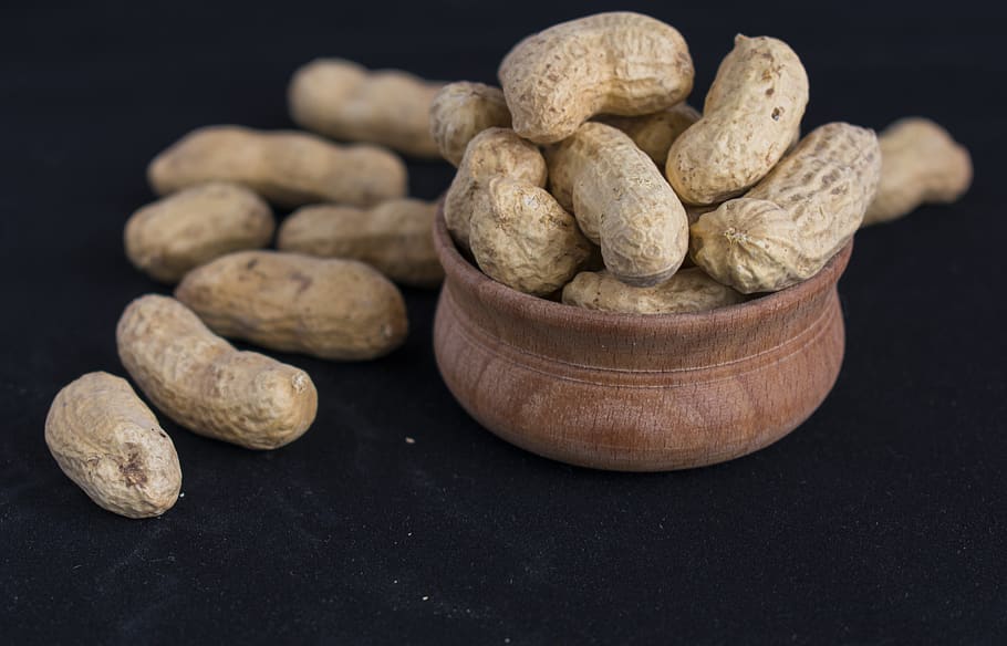walnut, nuts, peanuts, fruit, nutrition, nutlet, healthy, illustration, black background, krupnyj plan