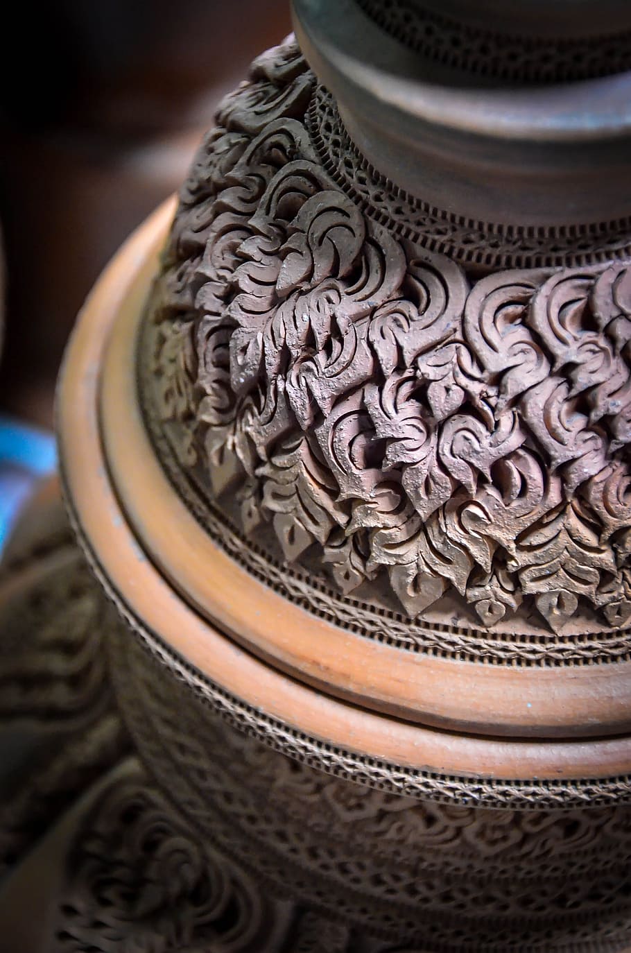 gaya tembikar thai, tembikar, thai, tradisional, seni, pot, budaya, keramik, tanah liat, tua