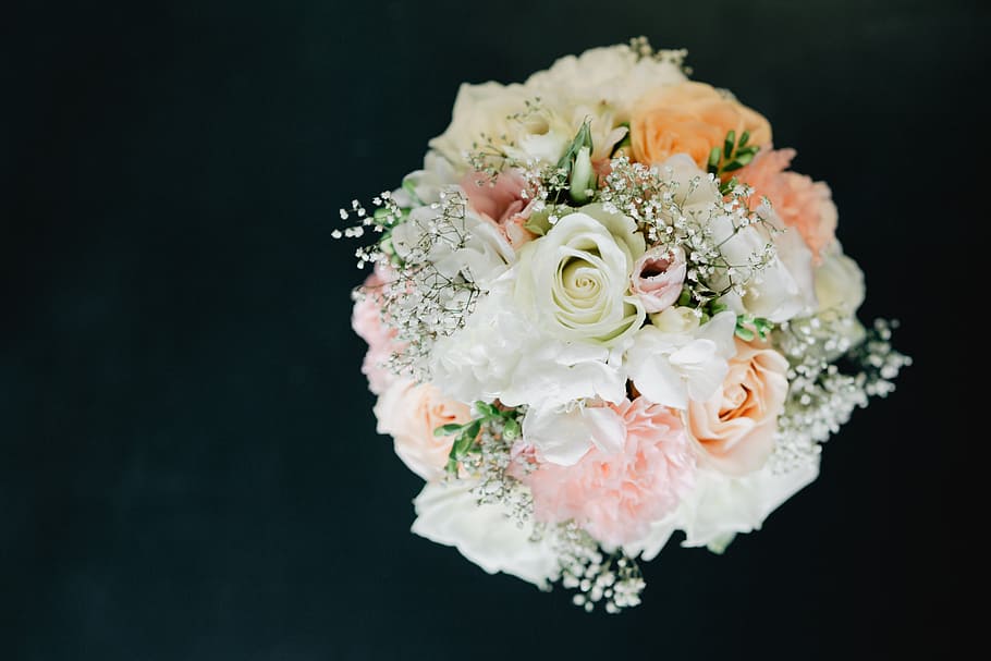bunga pernikahan, bunga, pernikahan, karangan bunga, tanaman berbunga, tanaman, rangkaian bunga, foto studio, mawar, kerapuhan
