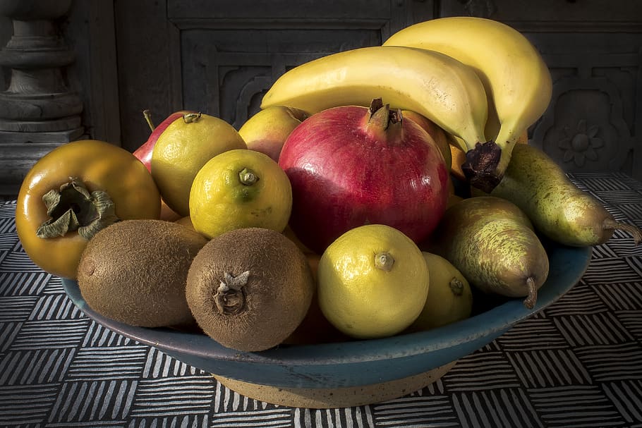 fruit bowl, fruit, vitamins, healthy, food, fruits, eat, apple, still life, sweet