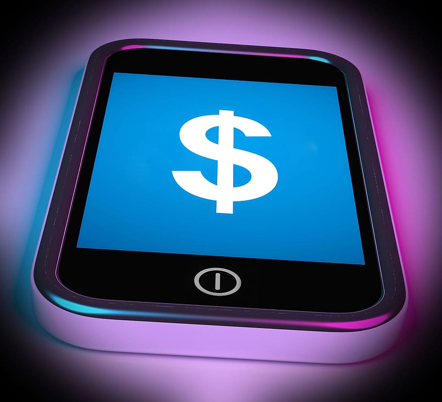 dollar sign, mobile, showing, $, currency, aud, cash, cellphone, dollar, earn