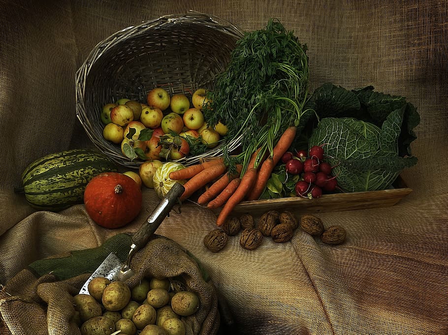 panen, ucapan syukur, labu, sayuran, dekorasi, dekorasi musim gugur, musim gugur, makanan, pertanian, makan sehat
