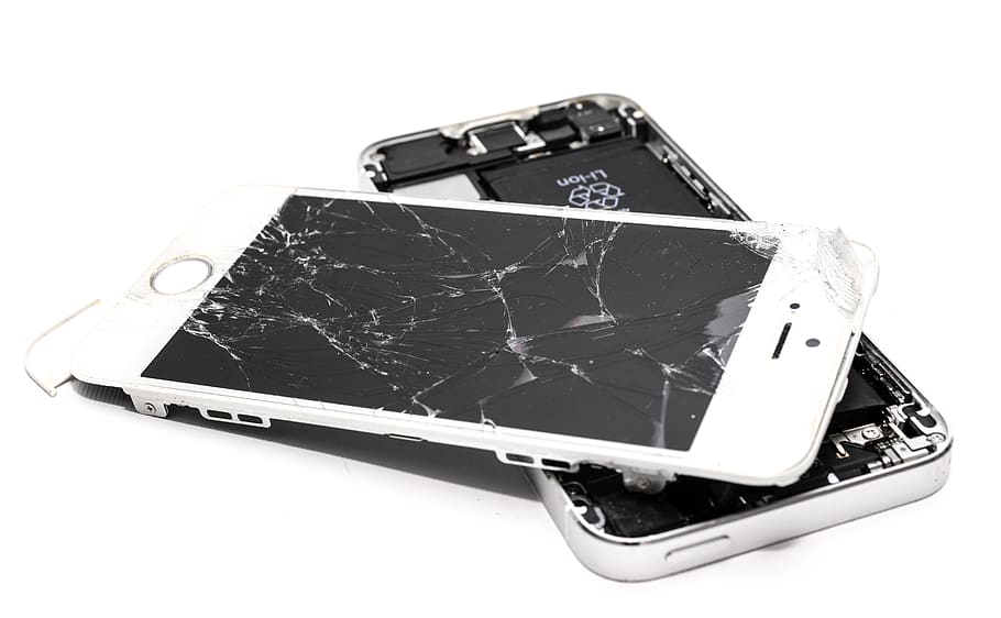 broken, phone, smartphone, screen, repair, communication, cellphone, defect, mobile, display
