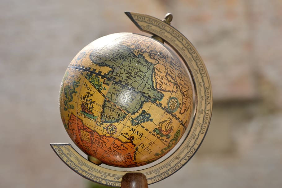 terra, planisfério, mapa do mundo, globo, internacional, mapa, continente, planeta, antigo, retrô