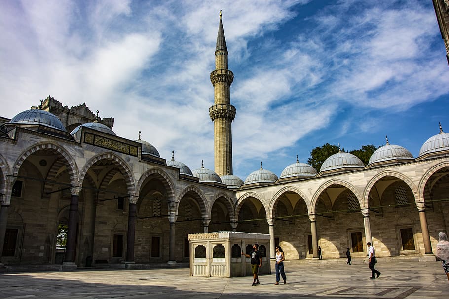 islamismo, minarete, arquitetura, cidade, muçulmano, os minaretes, paz, masjid, sark, turquia