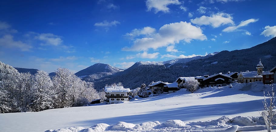 berchtesgaden, winter holiday, panorama, snow, mountains, rest, relax, hiking, walk, landscape