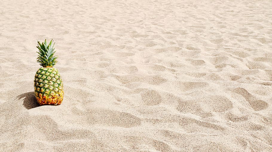 sand, pineapple, beach, fruit, tropical, summer, ocean, summertime, pineapples, tumblr wallpaper