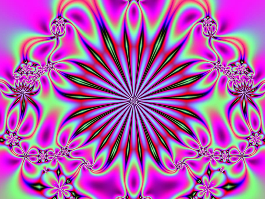 fractal-based, background, abstract, pattern, fractal, symmetrical, symmetry, design, beads, string