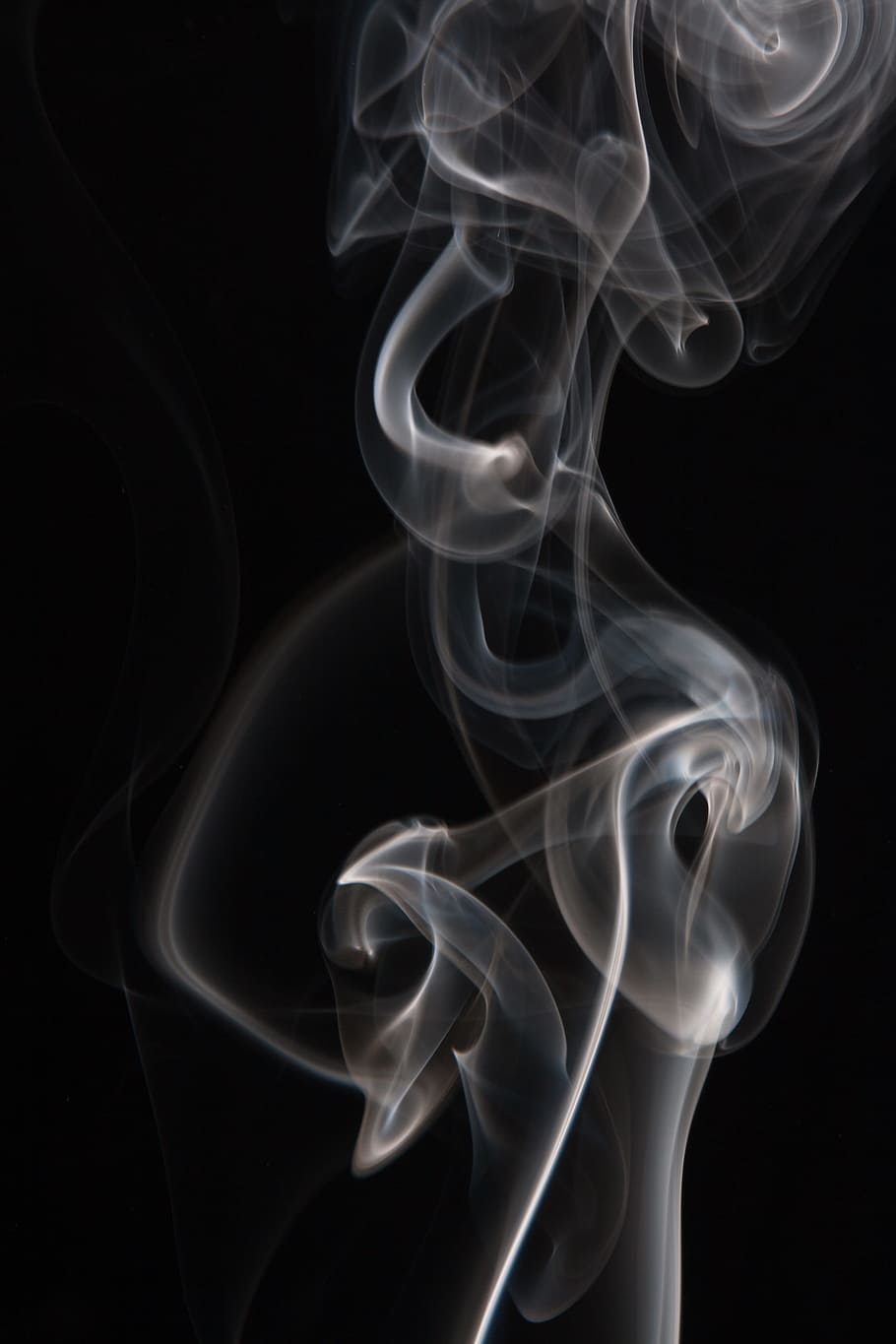 smoke, background, black, white, graphic, hot, isolated, curve, gray, smooth