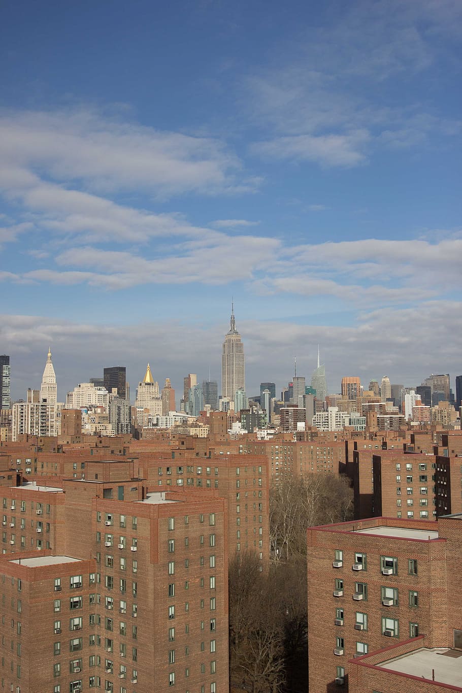 arranha-céus, apartamentos, novo, york, incluindo, edifício do império, americana, arquitetura, paisagem urbana, fachada