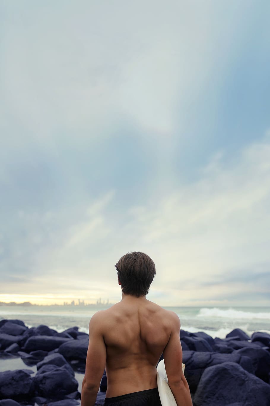 surfer, muscular, back, man, male, fit, lifestyle, young, handsome, surfing