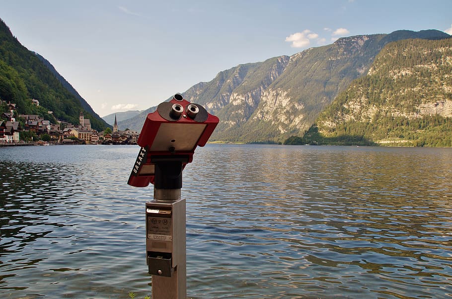 danau, hallstatt, austria, pegunungan Alpen, arloji, pariwisata, pengunjung, pemandangan, musim panas, matahari terbenam