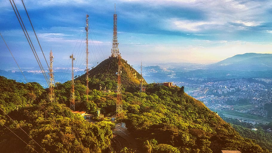 puncak jaraguá, antena, teknologi, komunikasi, telekomunikasi, transmisi, radio, pemancar, televisi, ilmu